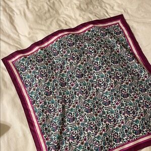 J. Crew Factory Floral Scarf - Purple and Teal
